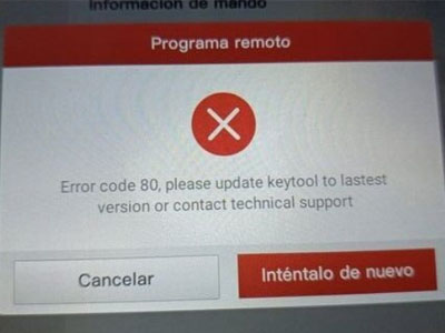 How to Solve X431 Program VVDI Remote Error Code 80 