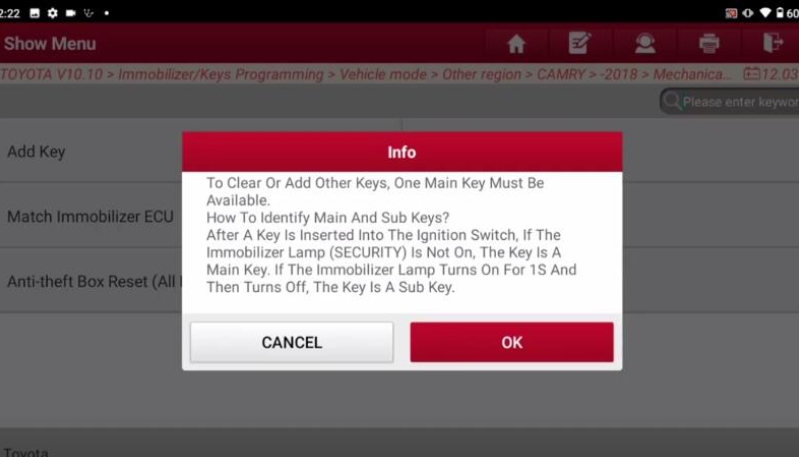 program a car key using Launch X431