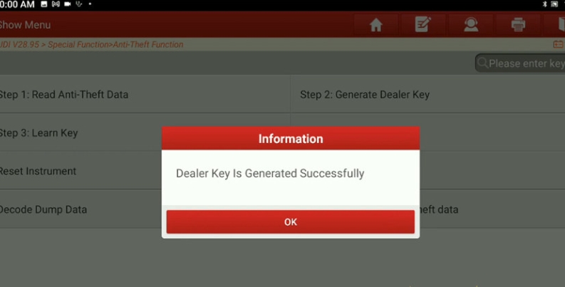 Generate Dealer Key﻿