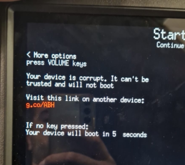 device is corrupt